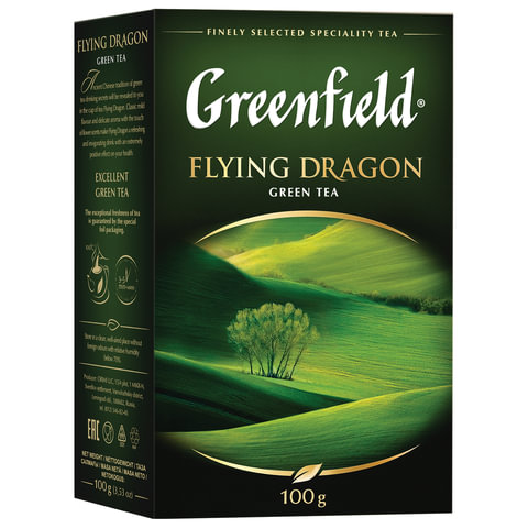 Чай листовой GREENFIELD "Flying Dragon", зеленый, 100 г, 0357