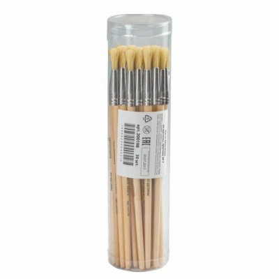 Кисть BRAUBERG, щетина, круглая, № 7, 200198