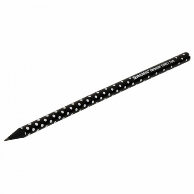 Карандаш чернографитный BRAUBERG "PREMIUM TURKEY", 1 шт., "Dots", НВ, ассорти, дисплей, 181563