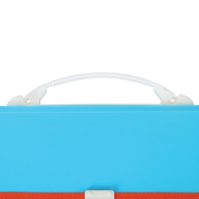 Папка-портфель пластиковая BRAUBERG "JOY", А4 (330х245х35 мм), 13 отделений, с окантовкой, бирюзовая, 227976