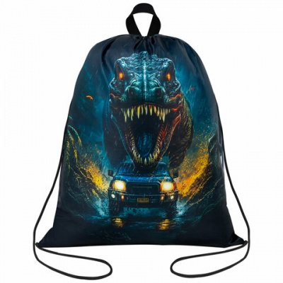Мешок для обуви BRAUBERG KIDS, с петлей, 42х34 см, "Дино-погоня", 272416
