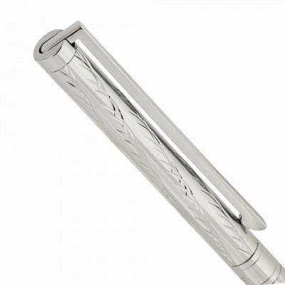 Ручка подарочная шариковая GALANT "ASTRON SILVER", корпус серебристый, детали хром, узел 0,7 мм, синяя, 143527