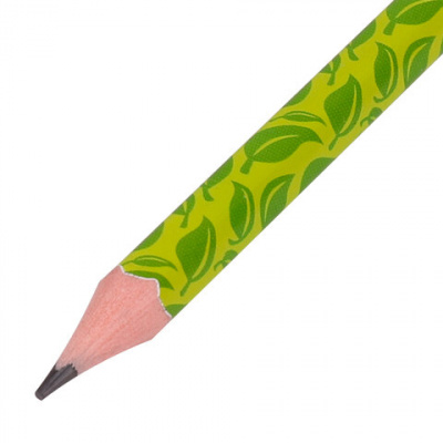 Карандаш чернографитный BRAUBERG "GREEN", 1 шт., HB, с ластиком, пластиковый, ассорти, 181746