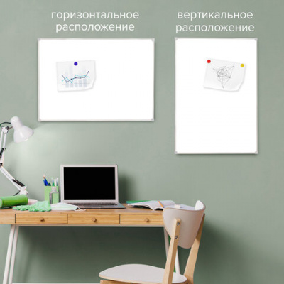 Доска магнитно-маркерная 45х60 см, ПВХ-рамка, ГАРАНТИЯ 10 ЛЕТ, РОССИЯ, STAFF, 236157