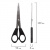Ножницы STAFF Basic 140 мм, чёрные, ПВХ чехол с европодвесом, 235458 Ножницы STAFF Basic 140 мм, чёрные, ПВХ чехол с европодвесом, 235458