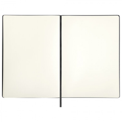 Скетчбук, слоновая кость 140 г/м2 210х297 мм, 80 л., КОЖЗАМ, резинка, BRAUBERG ART CLASSIC, черный, 113200