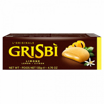 Печенье песочное GRISBI "Limone" с лимонным кремом 135 г, ИТАЛИЯ, 21202