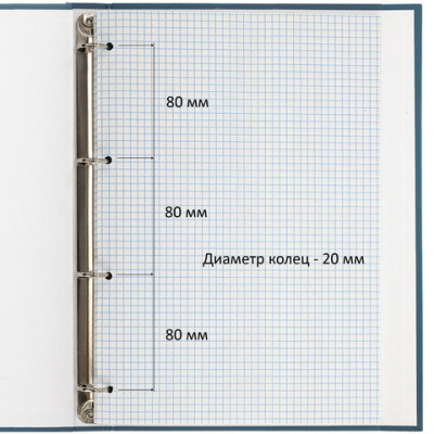Тетрадь на кольцах БОЛЬШАЯ А4, 210х305 мм, 100 листов, твердый картон, клетка, BRAUBERG, "Shade", 404102