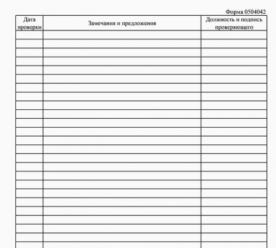 Книга учета материальных ценностей внутри