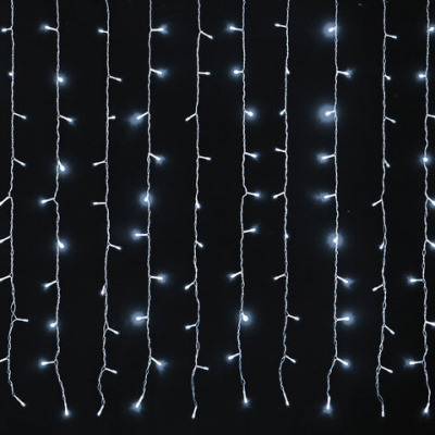 Электрогирлянда-занавес уличная "Штора" 3,8х2,4 м, 480 LED, белый 220 V, контроллер, ЗОЛОТАЯ СКАЗКА, 591302