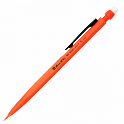 Карандаш механический 0,5 мм, BRAUBERG "Classic", ластик, корпус ассорти, 180398