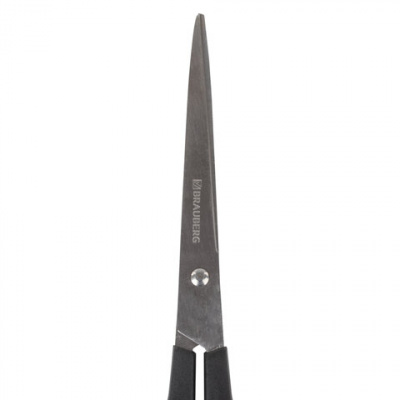 Ножницы BRAUBERG "Standard" 180 мм, черные, классической формы, 2-х сторонняя заточка, 237096
