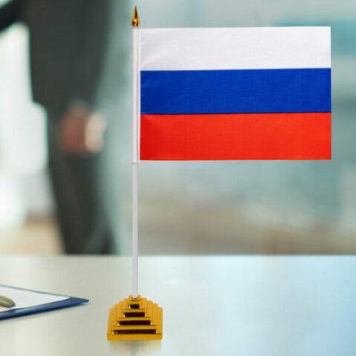 Флаг России настольный 14х21 см, без герба, BRAUBERG/STAFF, 550184