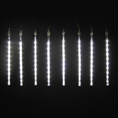 Электрогирлянда-занавес уличная "Сосульки" 2,1х0,3 м, 160 LED, холодный белый, 220 V, ЗОЛОТАЯ СКАЗКА, 591340