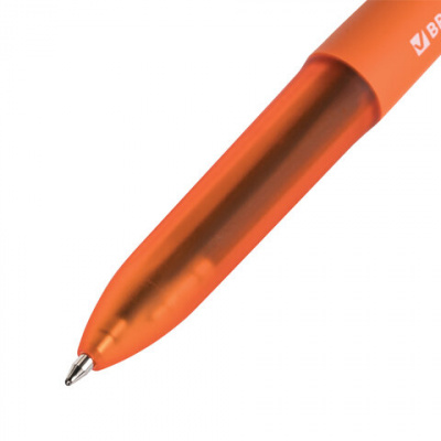 Ручка многоцветная шариковая автоматическая BRAUBERG "MULTICOLOR", 4 ЦВЕТА, корпус ассорти, линия 0,35 мм, 143458