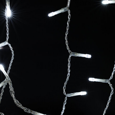 Электрогирлянда-бахрома уличная 6х0,5 м, 180 LED, холодный белый, 220 V, контроллер, ЗОЛОТАЯ СКАЗКА, 591300