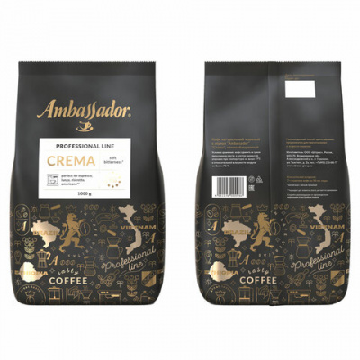 Кофе в зернах AMBASSADOR "Crema" 1 кг