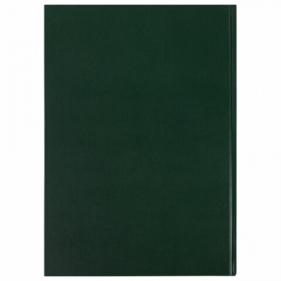 Книга учета 96 л., клетка, твердая, бумвинил, офсет, наклейка, А4 (200х290 мм), BRAUBERG, зеленая, 130280