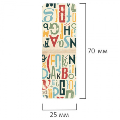 Закладки для книг МАГНИТНЫЕ, "LETTERS", набор 6 шт., 35x25 мм, BRAUBERG, 113166