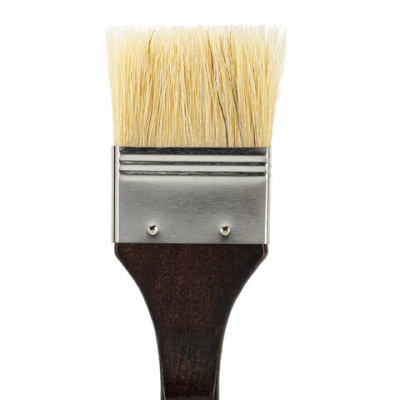 Кисть художественная профессиональная BRAUBERG ART CLASSIC, щетина, флейц, № 50, короткая ручка, 200746