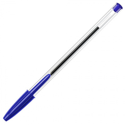 Ручки шариковые BIC "Cristal Original", НАБОР 10 шт., СИНИЕ, узел 1 мм, линия письма 0,32 мм, пакет, 830863