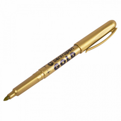 Маркер для декорирования ЗОЛОТОЙ CENTROPEN, круглый наконечник, 1,5-3 мм, 2690, 6 2690 0195