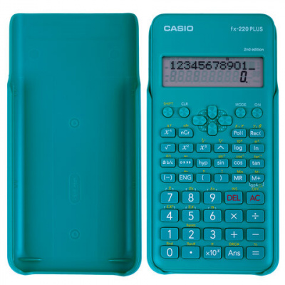Калькулятор инженерный CASIO FX-220PLUS-2-S (155х78 мм), 181 функция, питание от батареи, сертифицирован для ЕГЭ, FX-220PLUS-2-S-