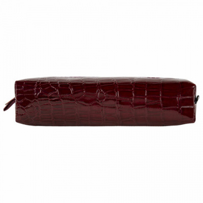 Пенал-косметичка BRAUBERG, крокодиловая кожа, 20х6х4 см, "Ultra maroon", 270849
