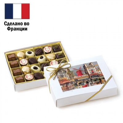 Конфеты шоколадные GUYAUX "Truffes Fantaisie" с постером Парижа, 200 г, картонная коробк