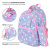 Рюкзак BRAUBERG KIDS SET, с пеналом в комплекте, 2 отделения, "Rainbow clouds", 37x28x16 см, 272100