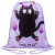 Мешок для обуви ПИФАГОР, 1 отделение, 42х34 см, "Falling cat", 272383