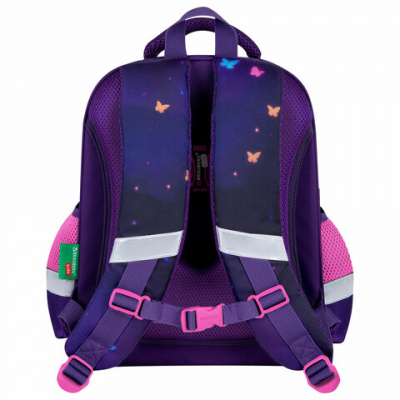 Ранец BRAUBERG KIDS STANDARD, 2 отделения, "Любознательный кот", 36х28х14 см, 273145