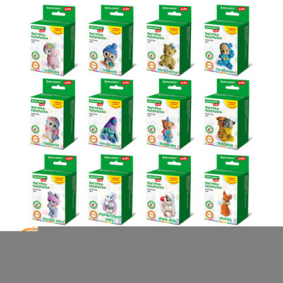 ФИГУРКА ИЗ ГИПСА с красками и кистью для росписи, ассорти, BRAUBERG KIDS, 665203