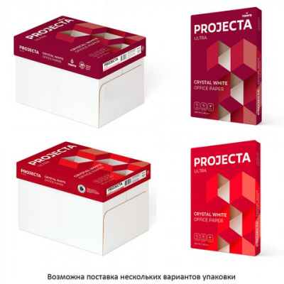 Бумага офисная БОЛЬШОГО ФОРМАТА (297х420), А3, 80 г/м2, 500 л., марка А, PROJECTA ULTRA, Россия, 162% (CIE)