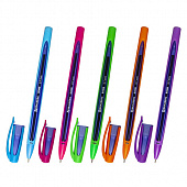 Ручка шариковая масляная BRAUBERG "BOMB GT Color", СИНЯЯ, прорезиненный корпус ассорти, узел 0,7 мм, линия письма 0,35 мм, 143346