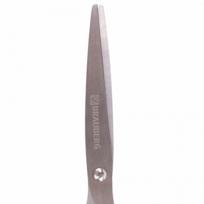 Ножницы BRAUBERG "Classic+", 185 мм, черно-синие, классической формы, резиновые вставки, 236448