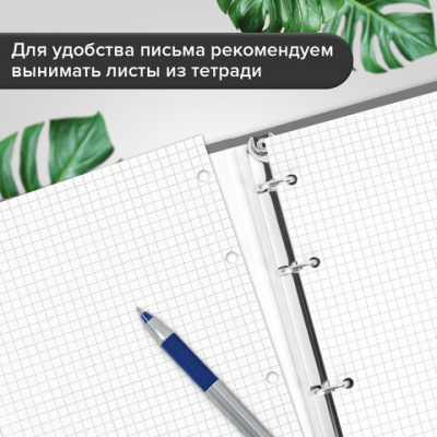 Тетрадь на кольцах БОЛЬШАЯ А4, 210х305 мм, 100 листов, твердый картон, клетка, BRAUBERG, "Shade", 404102