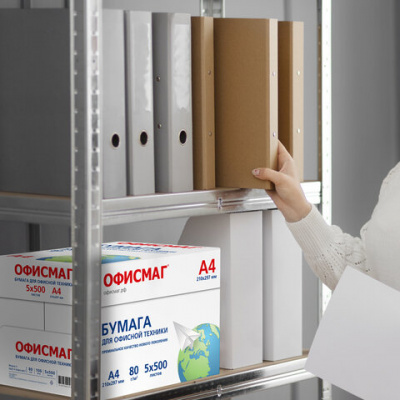 Бумага офисная А4, 80 г/м2, 500 л., марка С, ОФИСМАГ, Россия, 146% (CIE), 110532