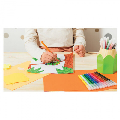 Фломастеры BIC "Kids Visa", 12 ЦВЕТОВ, суперсмываемые, вентилируемый колпачок, европодвес, 889695, 888695