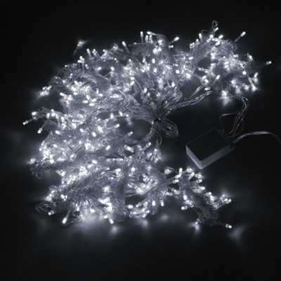 Электрогирлянда-занавес комнатная "Штора" 3х3 м, 400 LED, холодный белый, 220 V, ЗОЛОТАЯ СКАЗКА, 591335