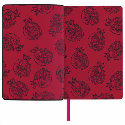 Ежедневник недатированный А5 (138х213 мм), BRAUBERG VISTA, под кожу, гибкий, 136 л., "Pomegranate", 112022