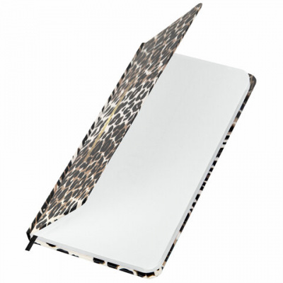 Еженедельник недатированный с резинкой 171х93 мм, BRAUBERG, твердый, 64 л., "Leopard print", 116312