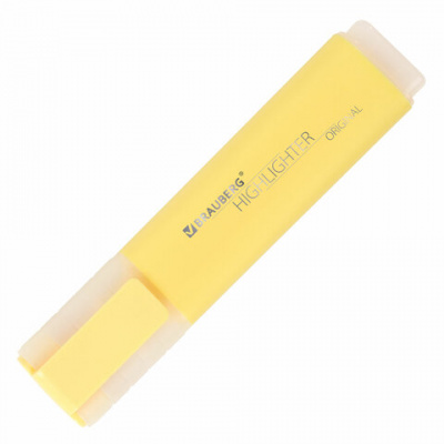Набор текстовыделителей 4 ЦВЕТА, BRAUBERG "ORIGINAL PASTEL", линия письма 1-5 мм, 151697