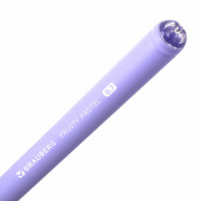Ручка шариковая масляная BRAUBERG "FRUITY Pastel", СИНЯЯ, soft-touch, узел 0,7 мм, линия письма 0,35 мм, 142958