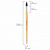 Кисть BRAUBERG, белка, круглая, № 9, 200186 Кисть BRAUBERG, белка, круглая, № 9, 200186