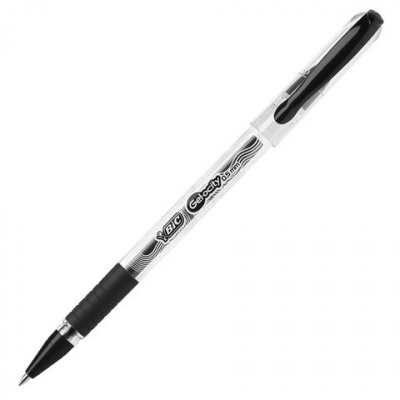 Ручка гелевая с грипом BIC "Gelocity Stic", ЧЕРНАЯ, узел 0,5 мм, линия письма 0,29 мм, CEL1010266