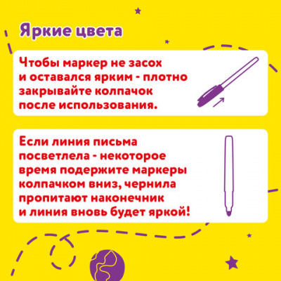 Маркеры стираемые для белой доски НАБОР 5 ЦВЕТОВ, ЮНЛАНДИЯ "COLORWAY", 3 мм, 152099