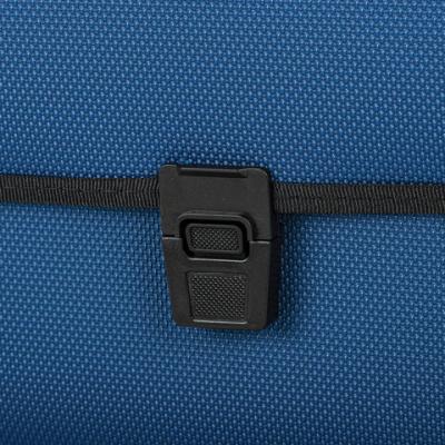 Папка-портфель пластиковая BRAUBERG "ДИПЛОМАТ" А4 (330х245х35 мм) 13 отделений, фактура "бисер", синяя, 226026