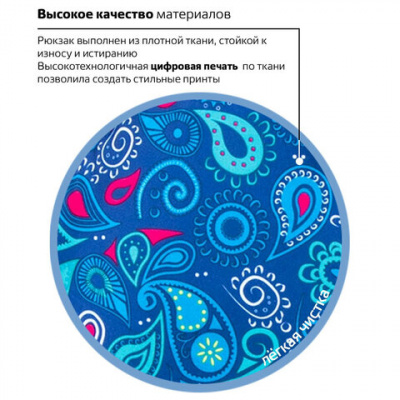 Рюкзак BRAUBERG СИТИ-ФОРМАТ универсальный, "Uzor", разноцветный, 41х32х14 см, 228865