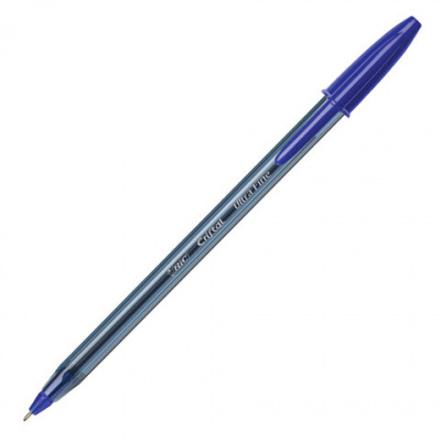 Ручка шариковая BIC "Cristal Exact", СИНЯЯ, корпус тонированный, узел 0,7 мм, линия письма 0,28 мм, 992605